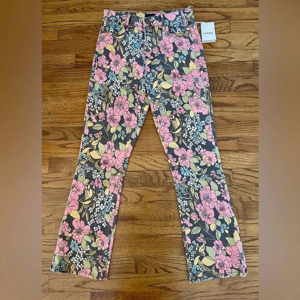 Mother Denim The Hustler Ankle Boutonniere Bouquet Style 1306-1648 Womens 28 NWT - Picture 2 of 9